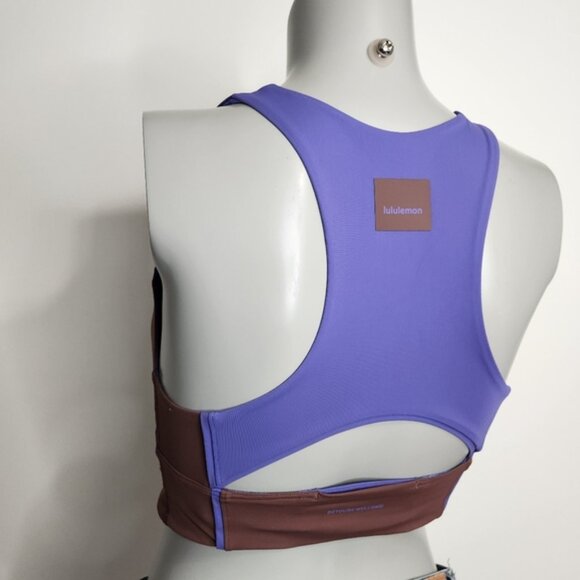 Lululemon Hike to Swim Purple, Brown High Neck Sports Bra Size S - Picture 10 of 15